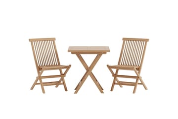 Cafébord Kenya 70 cm Utomhus med 2 Kenya Utestol Hopfällbar - Utemöbler - Balkong - Balkongmöbler - Balkonggrupp & balkongset