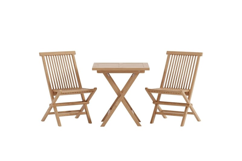 Cafébord Kenya 70 cm Utomhus med 2 Kenya Utestol Hopfällbar - Utemöbler - Balkong - Balkongmöbler - Balkonggrupp & balkongset