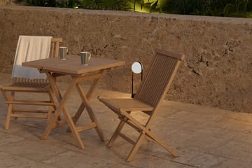 Cafébord Kenya 70 cm Utomhus med 2 Kenya Utestol Hopfällbar - Utemöbler - Balkong - Balkongmöbler - Balkonggrupp & balkongset