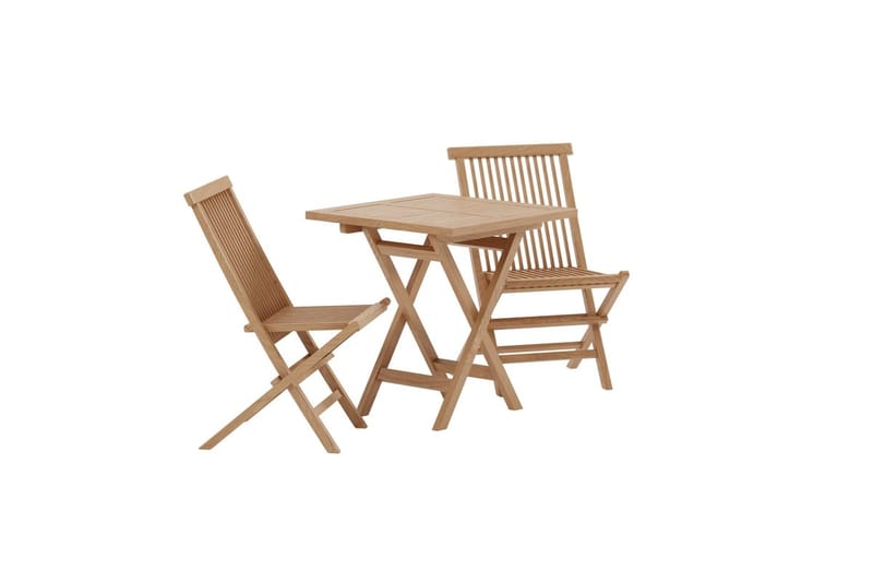 Cafébord Kenya 70 cm Utomhus med 2 Kenya Utestol Hopfällbar - Utemöbler - Balkong - Balkongmöbler - Balkonggrupp & balkongset