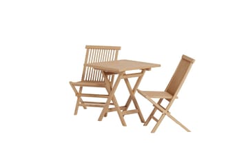 Cafébord Kenya 70 cm Utomhus med 2 Kenya Utestol Hopfällbar - Utemöbler - Balkong - Balkongmöbler - Balkonggrupp & balkongset