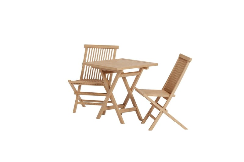 Cafébord Kenya 70 cm Utomhus med 2 Kenya Utestol Hopfällbar - Utemöbler - Balkong - Balkongmöbler - Balkonggrupp & balkongset