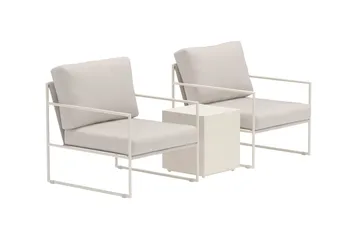 Cafégrupp Lissabon Utomhus - Beige - Utemöbler - Balkong - Balkongmöbler - Balkonggrupp & balkongset