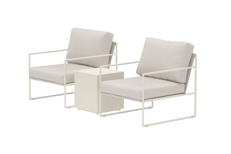 Cafégrupp Lissabon Utomhus - Beige - Utemöbler - Balkong - Balkongmöbler - Balkonggrupp & balkongset