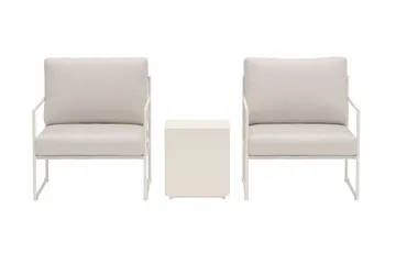 Cafégrupp Lissabon Utomhus - Beige - Utemöbler - Balkong - Balkongmöbler - Balkonggrupp & balkongset