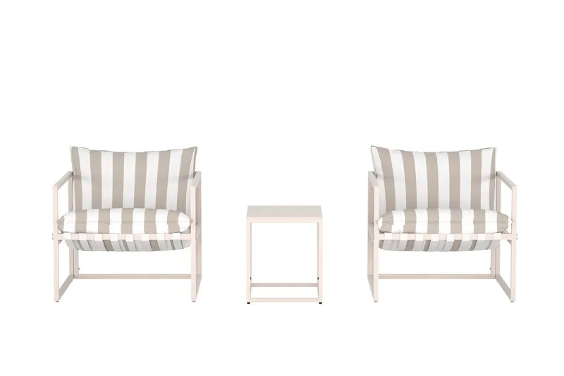 Cafégrupp Messina Utomhus - Grå - Utemöbler - Balkong - Balkongmöbler - Balkonggrupp & balkongset