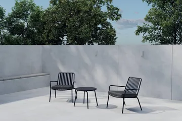 Cafégrupp Mykonos Utomhus - Svart - Utemöbler - Balkong - Balkongmöbler - Balkonggrupp & balkongset