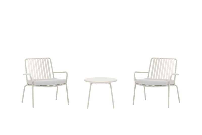 Cafégrupp Mykonos Utomhus - Vit - Utemöbler - Balkong - Balkongmöbler - Balkonggrupp & balkongset