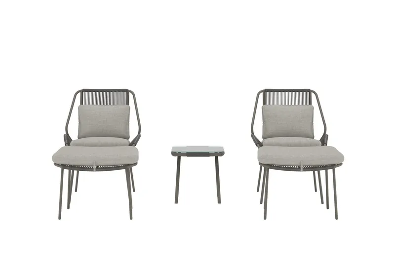 Cafégrupp Zakynthos Utomhus - Brun - Utemöbler - Balkong - Balkongmöbler - Balkonggrupp & balkongset