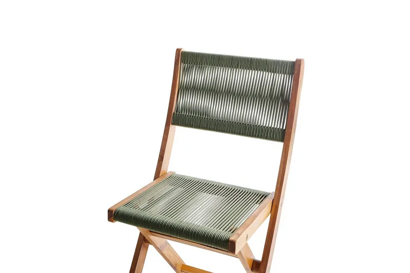 Cafégrupp Prossedi - Grönt, ljust trä - Utemöbler - Balkong - Balkongmöbler - Balkonggrupp & balkongset