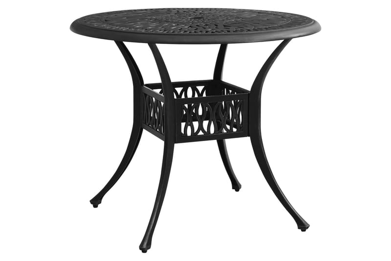 Caféset 3 delar gjuten aluminium svart - Svart - Utemöbler - Balkong - Balkongmöbler - Balkonggrupp & balkongset