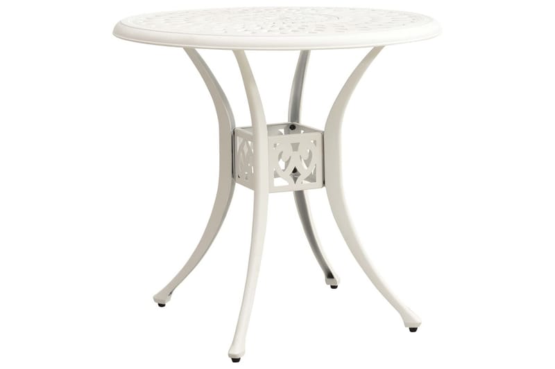 Caféset 5 delar gjuten aluminium vit - Vit - Utemöbler - Balkong - Balkongmöbler - Balkonggrupp & balkongset