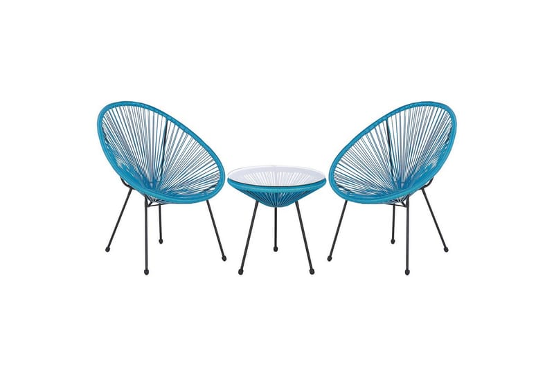 Cafeset Acapulco II Blå/Svart, Blå/Svart