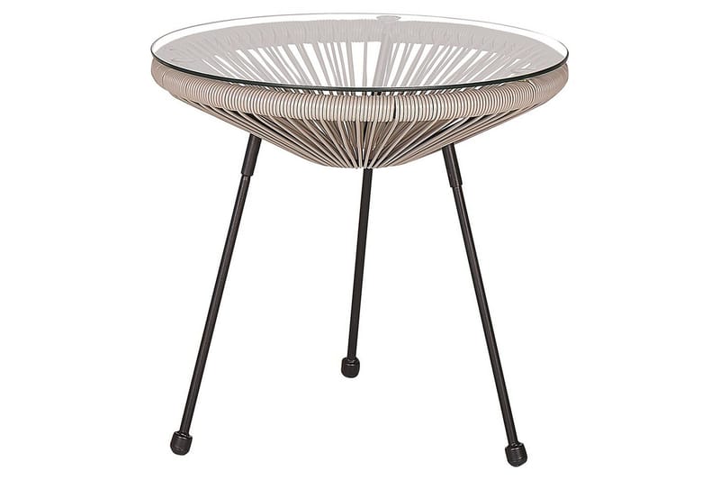 Cafeset Acapulco II Ljusgrå/svart - Ljusgrå/svart - Utemöbler - Balkong - Balkongmöbler - Balkonggrupp & balkongset