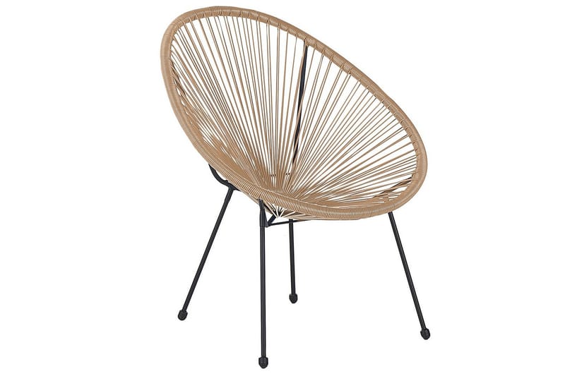 Cafeset Acapulco II Natur/Beige/Svart - Natur/Beige/Svart - Utemöbler - Balkong - Balkongmöbler - Balkonggrupp & balkongset