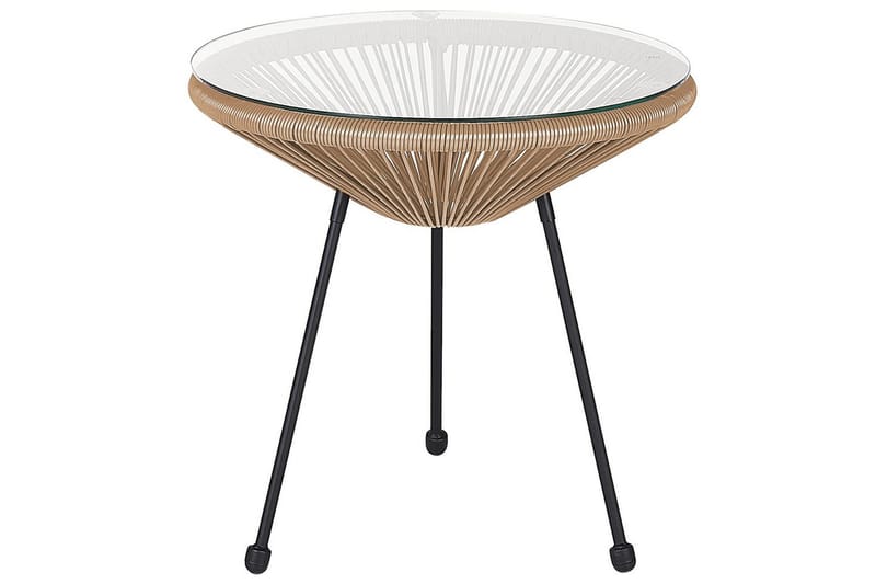Cafeset Acapulco II Natur/Beige/Svart - Natur/Beige/Svart - Utemöbler - Balkong - Balkongmöbler - Balkonggrupp & balkongset