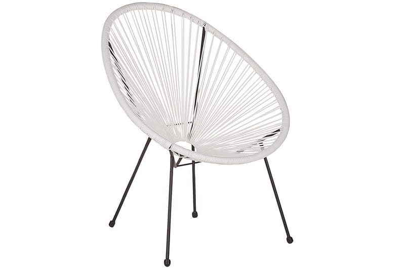 Cafeset Acapulco II Vit/Svart - Vit/Svart - Utemöbler - Balkong - Balkongmöbler - Balkonggrupp & balkongset