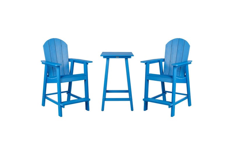 Cafeset Adirondack Blå - Blå - Utemöbler - Balkong - Balkongmöbler - Balkonggrupp & balkongset