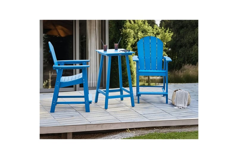 Cafeset Adirondack Blå - Blå - Utemöbler - Balkong - Balkongmöbler - Balkonggrupp & balkongset
