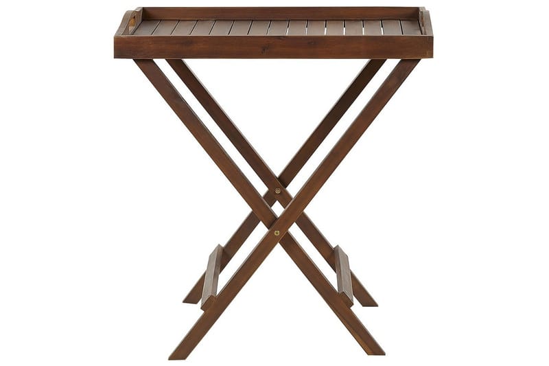 Cafeset Amantea med kuddar Mörk trä/blå - Mörk trä/blå - Utemöbler - Balkong - Balkongmöbler - Balkonggrupp & balkongset