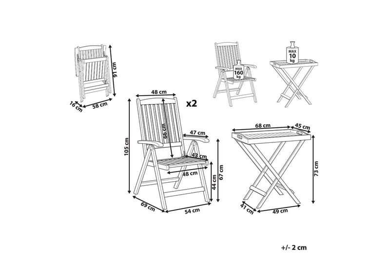 Cafeset Amantea - Utemöbler - Balkong - Balkongmöbler - Balkonggrupp & balkongset