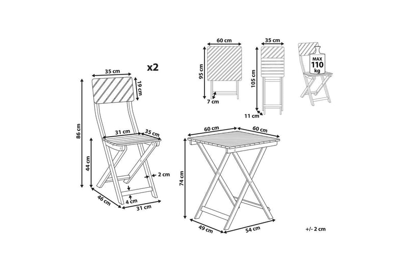 Cafeset Ardore - Utemöbler - Balkong - Balkongmöbler - Balkonggrupp & balkongset