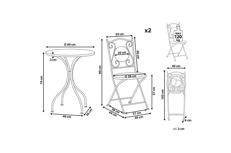 Cafeset Casario - Utemöbler - Balkong - Balkongmöbler - Balkonggrupp & balkongset