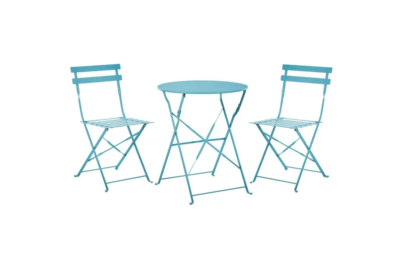 Cafeset Fiori Blå - Blå - Utemöbler - Balkong - Balkongmöbler - Balkonggrupp & balkongset