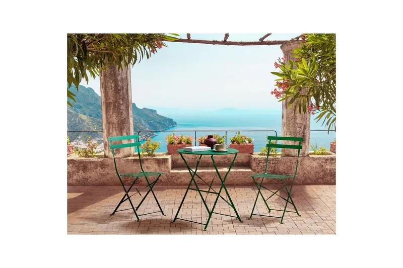 Cafeset Fiori Mörkgrön - Mörkgrön - Utemöbler - Balkong - Balkongmöbler - Balkonggrupp & balkongset