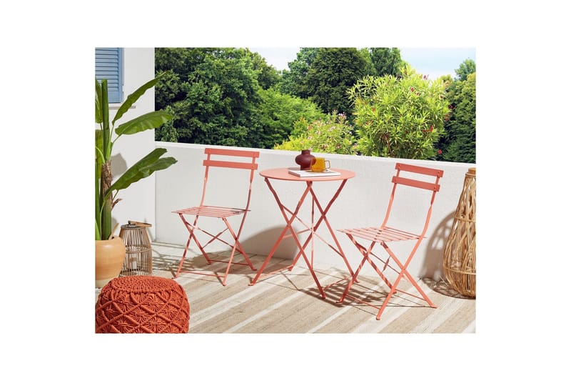 Cafeset Fiori Röd - Röd - Utemöbler - Balkong - Balkongmöbler - Balkonggrupp & balkongset