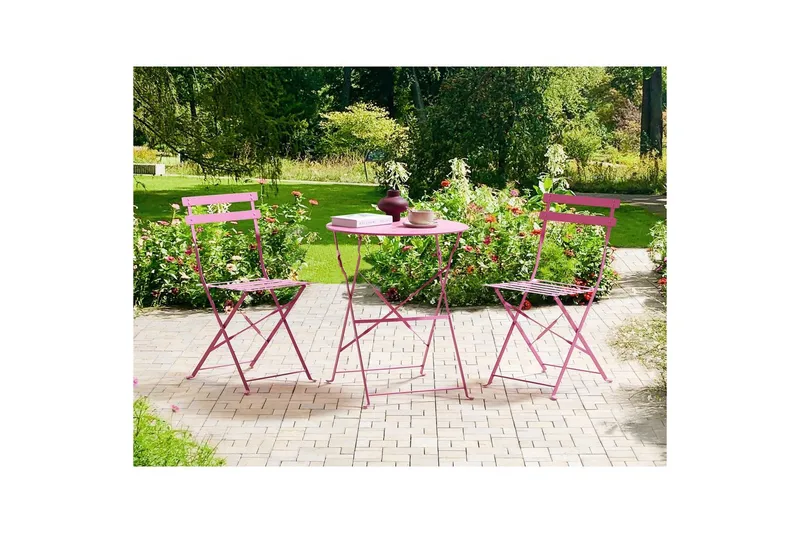 Cafeset Fiori Rosa - Rosa - Utemöbler - Balkong - Balkongmöbler - Balkonggrupp & balkongset