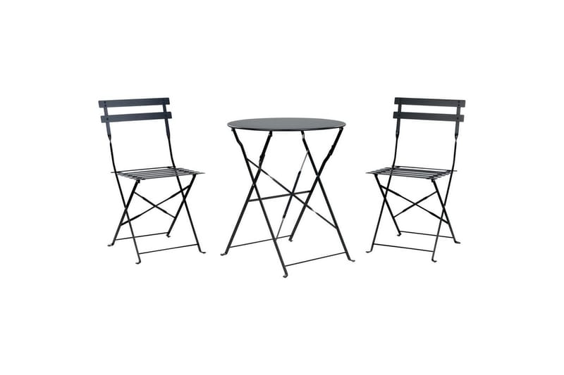 Cafeset Fiori Svart - Svart - Utemöbler - Balkong - Balkongmöbler - Balkonggrupp & balkongset