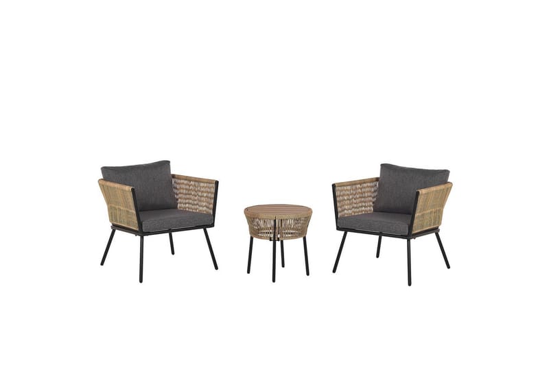 Cafeset Gargano Brun/grå - Brun/grå - Utemöbler - Balkong - Balkongmöbler - Balkonggrupp & balkongset