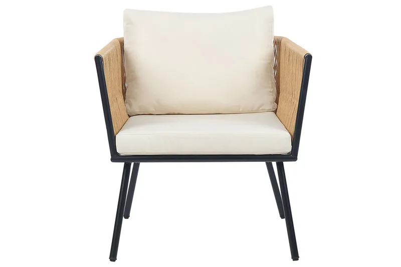 Cafeset Gargano Ljusbeige/naturlig - Ljusbeige/naturlig - Utemöbler - Balkong - Balkongmöbler - Balkonggrupp & balkongset