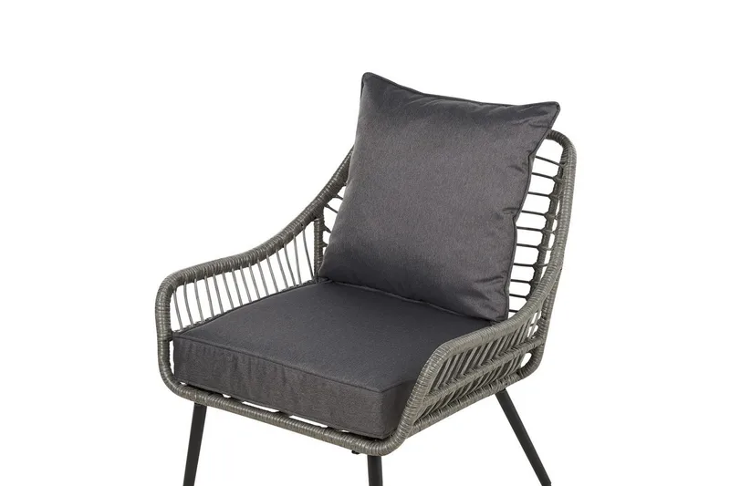 Cafeset Laureto Grå - Grå - Utemöbler - Balkong - Balkongmöbler - Balkonggrupp & balkongset