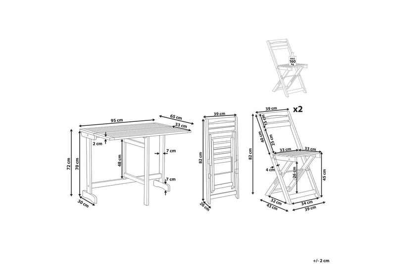 Cafeset Lenola - Utemöbler - Balkong - Balkongmöbler - Balkonggrupp & balkongset
