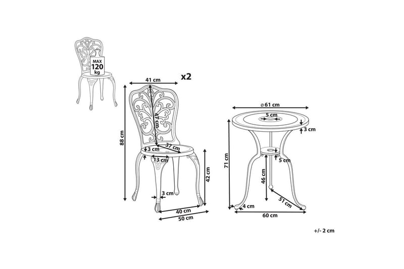 Cafeset Triora/Dascio - Utemöbler - Balkong - Balkongmöbler - Balkonggrupp & balkongset
