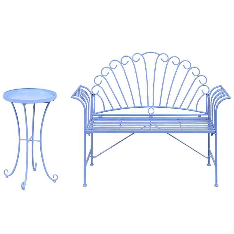 Caféset utomhus Cavinia Järn, Blå