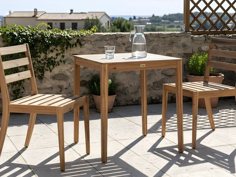 Caféset utomhus Chioggia Akaciaträ - Brun - Utemöbler - Balkong - Balkongmöbler - Balkonggrupp & balkongset