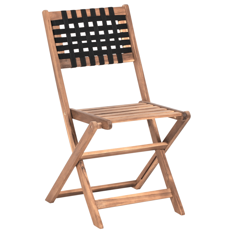 Caféset utomhus Coniolo Akaciaträ - Brun/Svart - Utemöbler - Balkong - Balkongmöbler - Balkonggrupp & balkongset