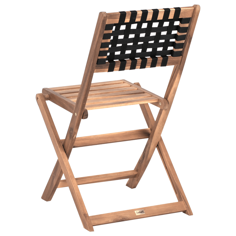 Caféset utomhus Coniolo Akaciaträ - Brun/Svart - Utemöbler - Balkong - Balkongmöbler - Balkonggrupp & balkongset