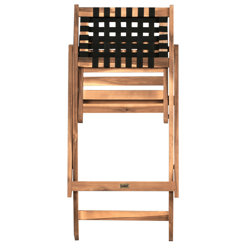 Caféset utomhus Coniolo Akaciaträ - Brun/Svart - Utemöbler - Balkong - Balkongmöbler - Balkonggrupp & balkongset