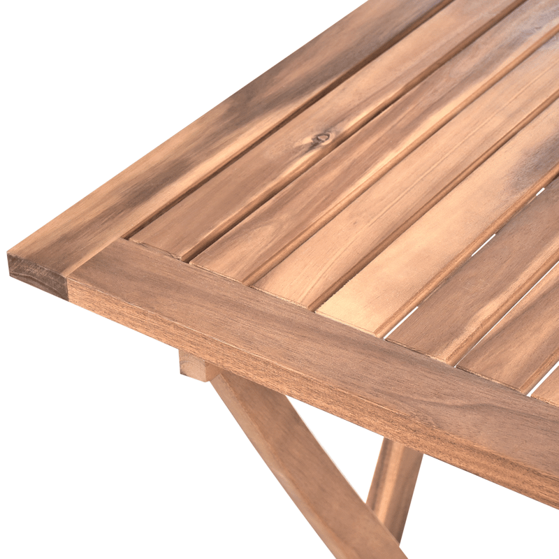 Caféset utomhus Coniolo Akaciaträ - Brun/Svart - Utemöbler - Balkong - Balkongmöbler - Balkonggrupp & balkongset