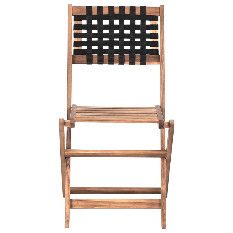 Caféset utomhus Coniolo Akaciaträ - Brun/Svart - Utemöbler - Balkong - Balkongmöbler - Balkonggrupp & balkongset