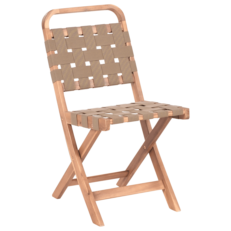 Caféset utomhus Fällbar Calciano Akaciaträ - Brun/Beige - Utemöbler - Balkong - Balkongmöbler - Balkonggrupp & balkongset