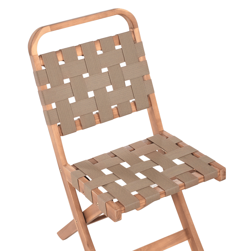 Caféset utomhus Fällbar Calciano Akaciaträ - Brun/Beige - Utemöbler - Balkong - Balkongmöbler - Balkonggrupp & balkongset