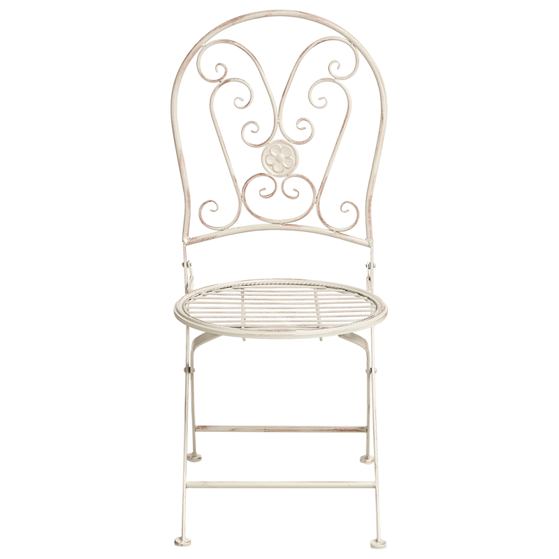 Caféset utomhus Fällbar Coggia Järn - Beige - Utemöbler - Balkong - Balkongmöbler - Balkonggrupp & balkongset