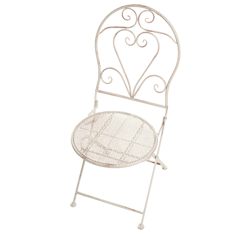 Caféset utomhus Fällbar Folelli Järn - Beige - Utemöbler - Balkong - Balkongmöbler - Balkonggrupp & balkongset