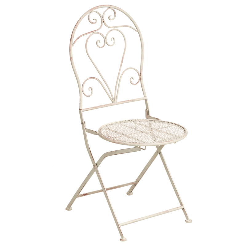 Caféset utomhus Fällbar Folelli Järn - Beige - Utemöbler - Balkong - Balkongmöbler - Balkonggrupp & balkongset