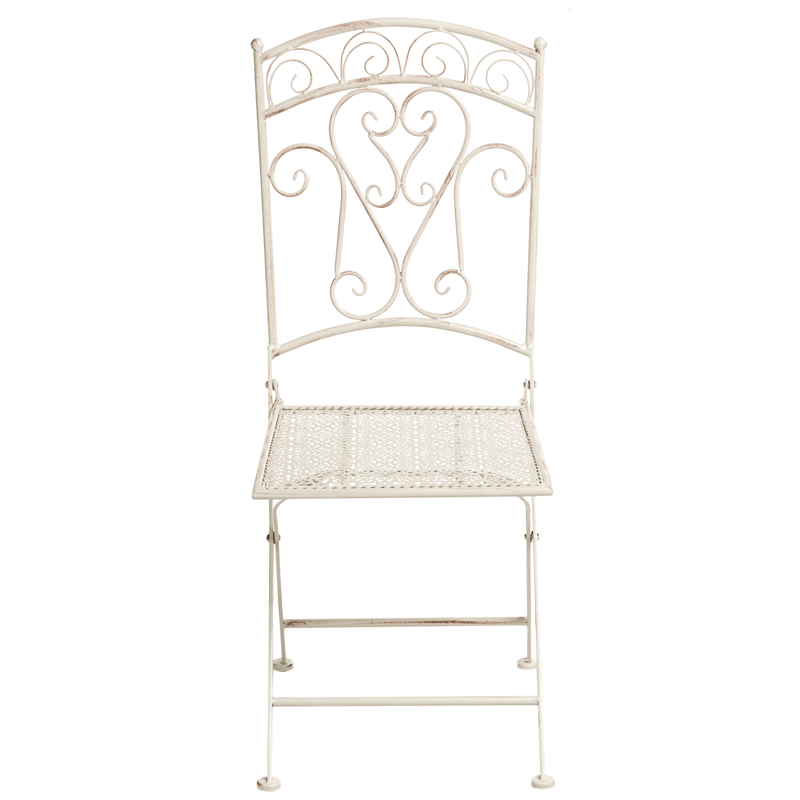 Caféset utomhus Fällbar Juina Järn - Beige - Utemöbler - Balkong - Balkongmöbler - Balkonggrupp & balkongset